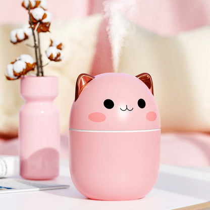 Mini Air Humidifier with Night Light Portable USB Humidifier Cool Mist Diffuser Quiet Bedroom Desk Humidifier