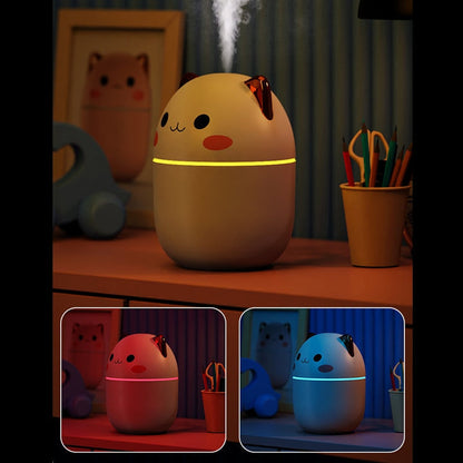 Mini Air Humidifier with Night Light Portable USB Humidifier Cool Mist Diffuser Quiet Bedroom Desk Humidifier