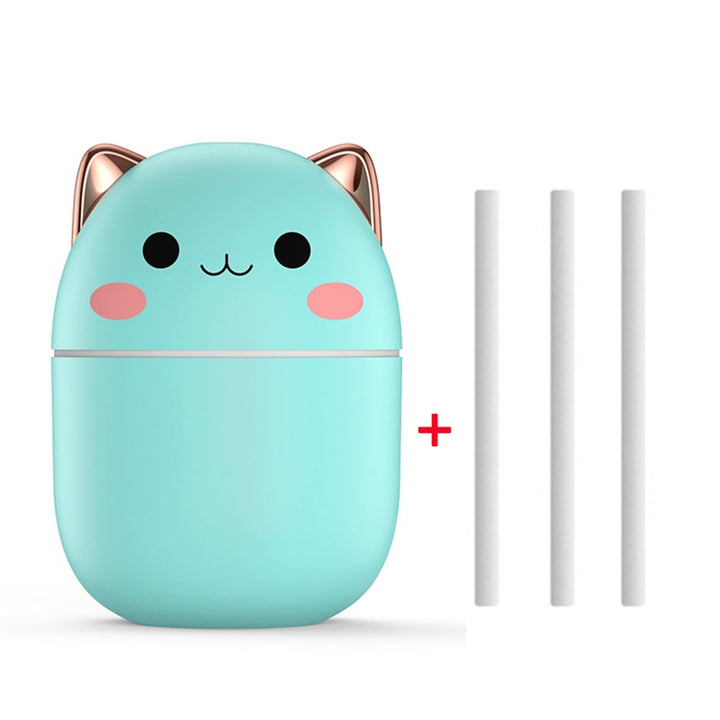 Mini Air Humidifier with Night Light Portable USB Humidifier Cool Mist Diffuser Quiet Bedroom Desk Humidifier
