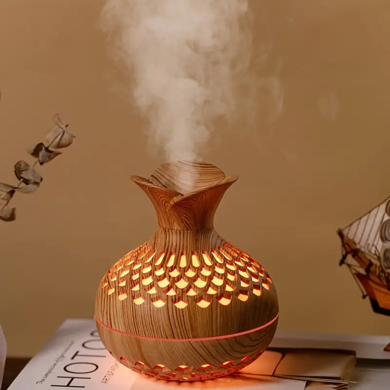 Mini Vase Humidifier USB Aroma Diffuser Flower Design Portable Air Humidifier