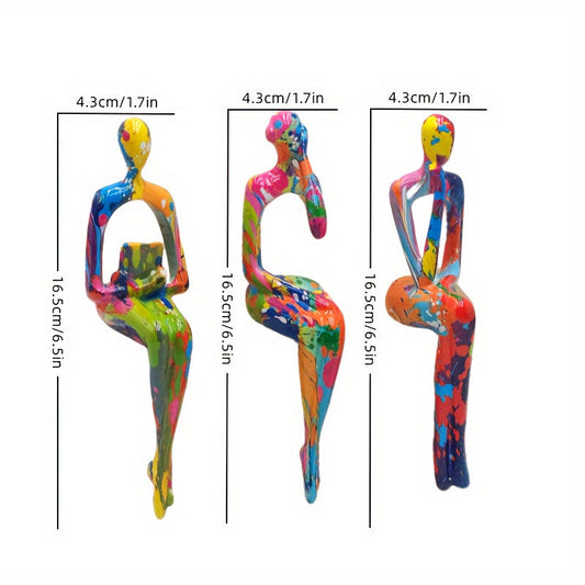 Modern Abstract Art Sculpture Set Colorful Decorative Statues for Home Decor