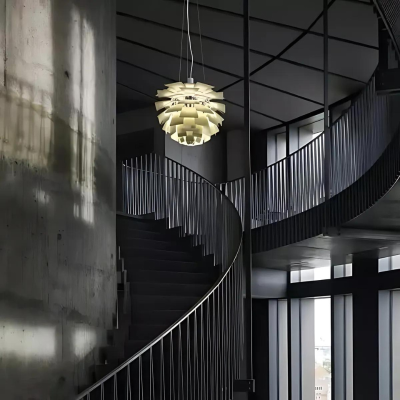 Modern Artichoke Pendant Light Sculptural Metal Ceiling Lamp