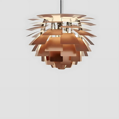 Modern Artichoke Pendant Light Sculptural Metal Ceiling Lamp