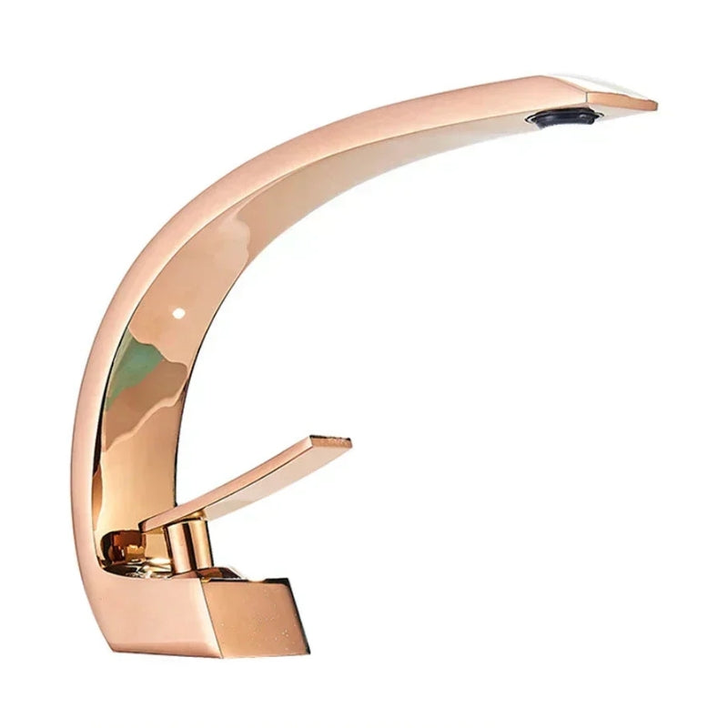 Modern Bathroom Faucet Sink Single Lever Basin Mixer Tap Sleek Vanity Fixture