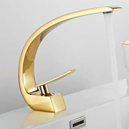 Modern Bathroom Faucet Sink Single Lever Basin Mixer Tap Sleek Vanity Fixture