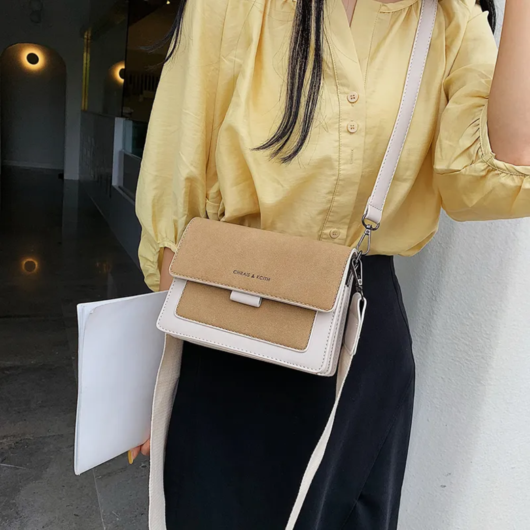 Modern Crossbody Shoulder Bag with Smooth Zipper and Adjustable Strap