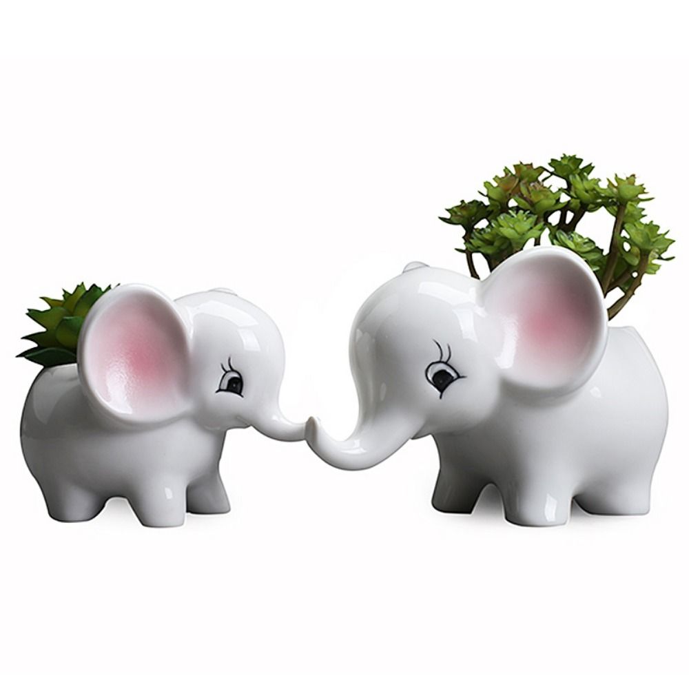 Modern Elephant Planter Pot Sculptural Indoor Flower Plant Holder Decor