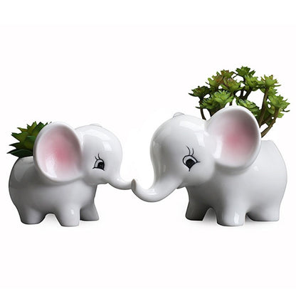 Modern Elephant Planter Pot Sculptural Indoor Flower Plant Holder Decor