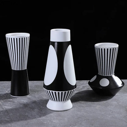 Modern Geometric Vase Decorative Flower Arrangement Home Decor Accent