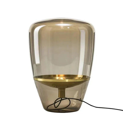 Modern Glass Table Lamp LED Bedside Lamp Elegant Glass Desk Lamp for Living Room Bedroom
