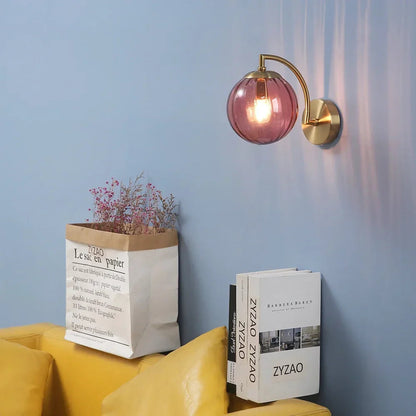 Modern Glass Wall Lamp Elegant Indoor Wall Sconce Decorative Lighting Fixture