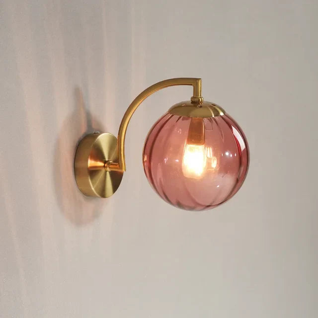 Modern Glass Wall Lamp Elegant Indoor Wall Sconce Decorative Lighting Fixture