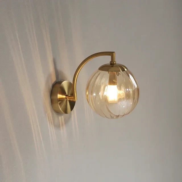 Modern Glass Wall Lamp Elegant Indoor Wall Sconce Decorative Lighting Fixture