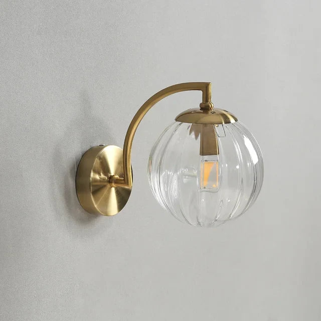 Modern Glass Wall Lamp Elegant Indoor Wall Sconce Decorative Lighting Fixture