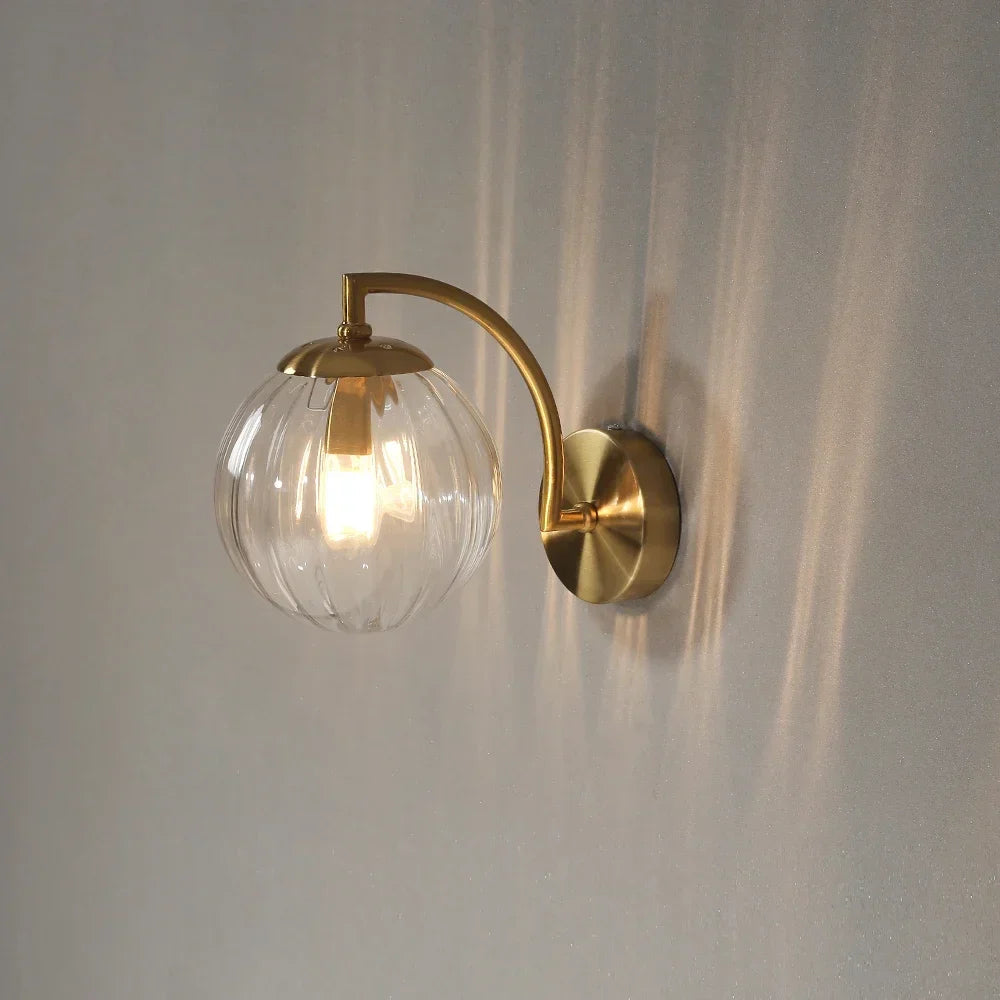 Modern Glass Wall Lamp Elegant Indoor Wall Sconce Decorative Lighting Fixture