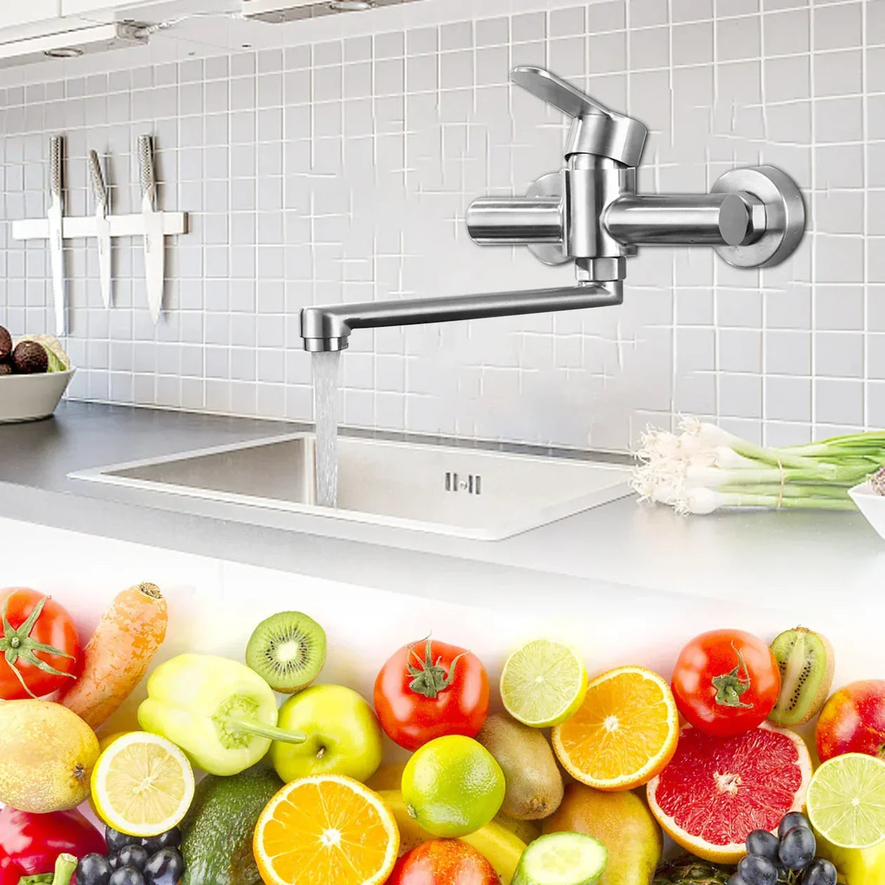 Modern Kitchen Faucet 360 Swivel Spout Single Handle Sink Mixer Tap