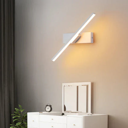 Modern LED Wall Lamp 330 Degree Rotating Wall Light Geometric Wall Sconce for Living Room Bedroom Lighting