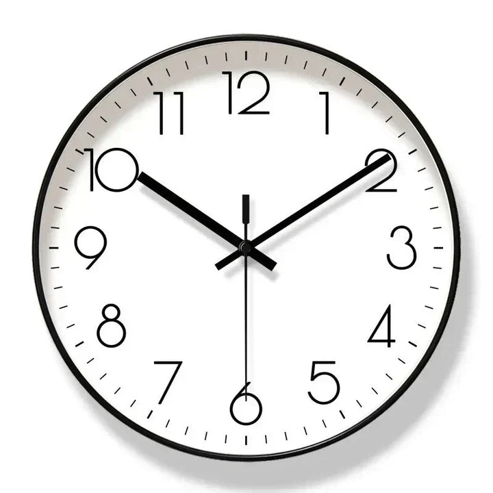 Modern Nordic Wall Clock Minimalist Black and White Decorative Wall Clock for Living Room Bedroom