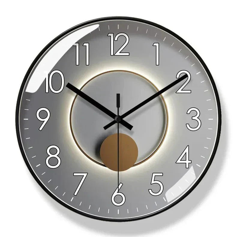 Modern Nordic Wall Clock Minimalist Black and White Decorative Wall Clock for Living Room Bedroom