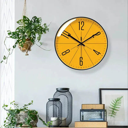 Modern Nordic Wall Clock Minimalist Black and White Decorative Wall Clock for Living Room Bedroom