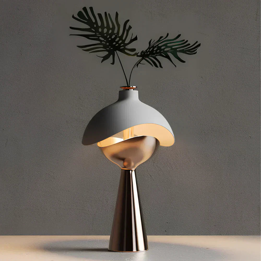 Modern Sculptural Table Lamp Layered Dome Design Wireless LED Ambient Bedside Lamp