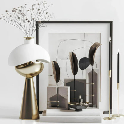 Modern Sculptural Table Lamp Layered Dome Design Wireless LED Ambient Bedside Lamp