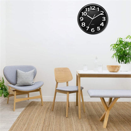 Modern Silent 3D Wall Clock Large Numbers Minimalist Non-Ticking Decorative Wall Clock