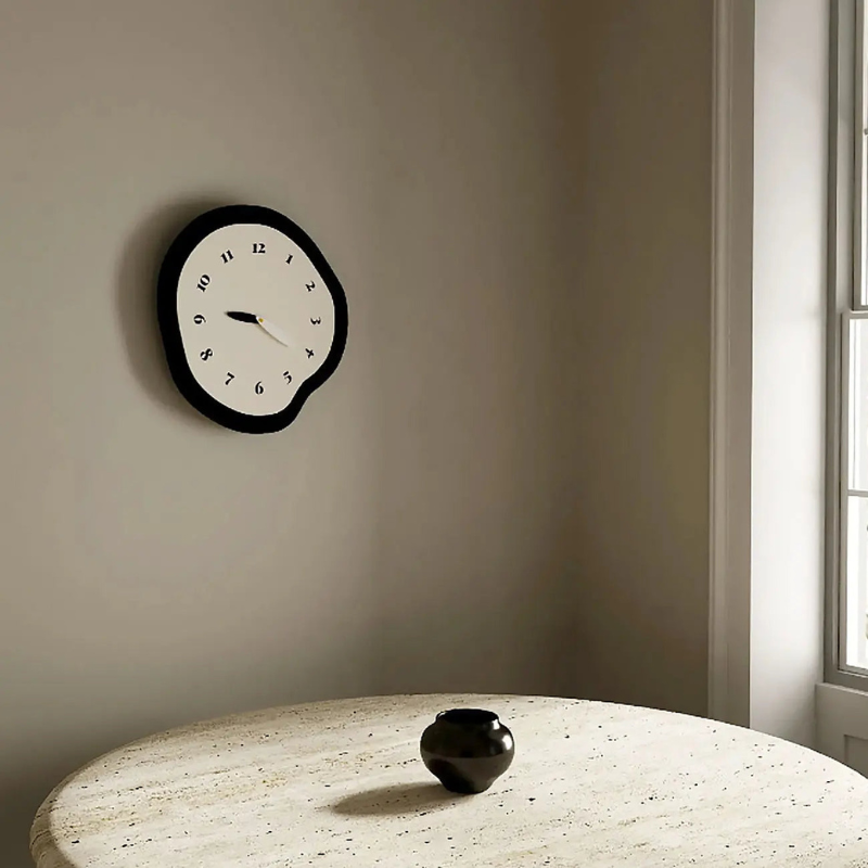 Modern Silent Wall Clock Minimalist Artistic Shape Decorative Home Office Timepiece