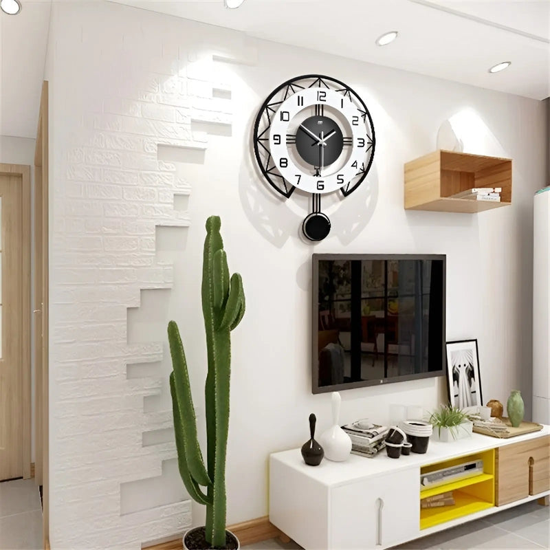 Modern Silent Wall Clock Minimalist Decorative Wall Clock for Home and Office