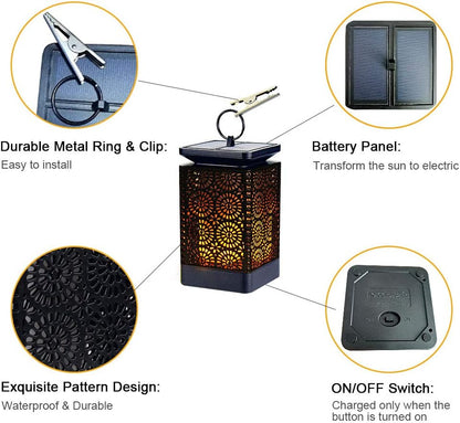Modern Solar Garden Lantern LED Outdoor Decorative Solar Table Light