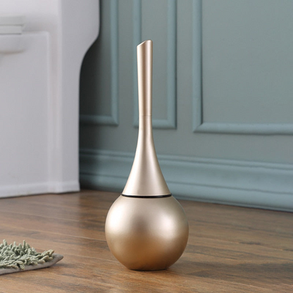Modern Splash Guard Toilet Brush Set Compact Holder Bathroom Cleaner