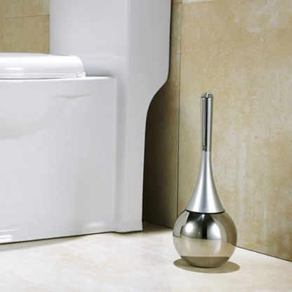 Modern Splash Guard Toilet Brush Set Compact Holder Bathroom Cleaner