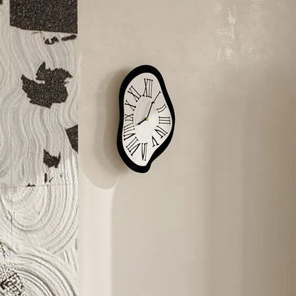 Modern Surreal Wall Clock Roman Numeral Artistic Wall Decor Clock for Living Room Bedroom Office Home