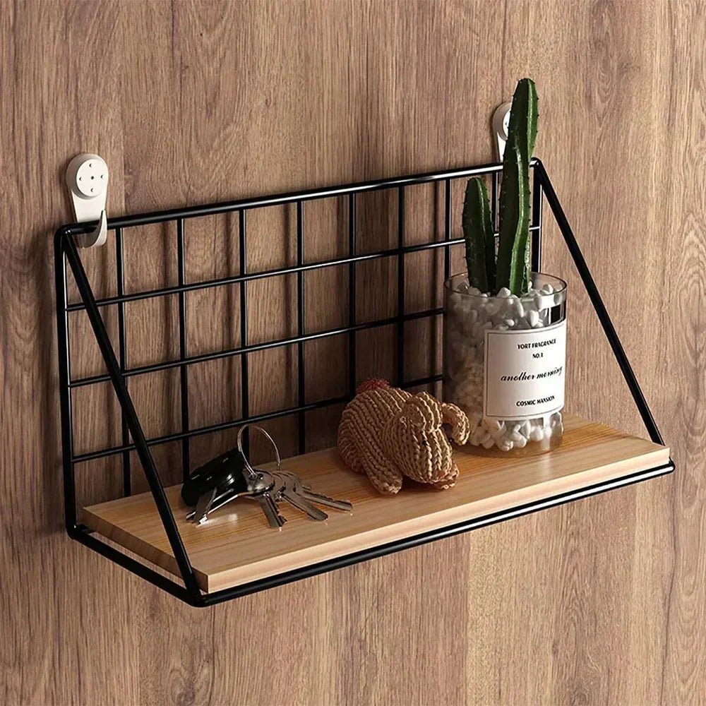 Modern Wall Mounted Floating Shelf Compact Hanging Storage Rack