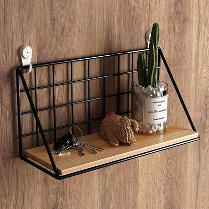 Modern Wall Mounted Floating Shelf Compact Hanging Storage Rack