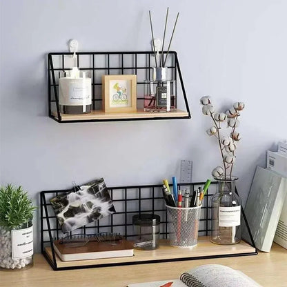 Modern Wall Mounted Floating Shelf Compact Hanging Storage Rack