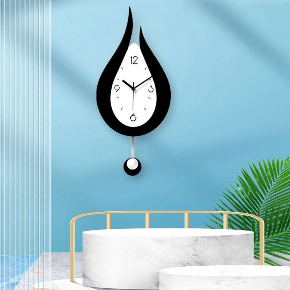 Modern Water Drop Wall Clock Minimalist Decorative Design