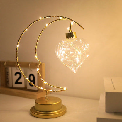 Moon Star Heart LED Table Lamp Decorative Modern Ambient Bedside Night Light