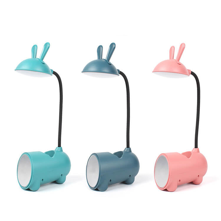 Multifunction Cute Rabbit Desk Lamp LED Touch USB Pen Holder