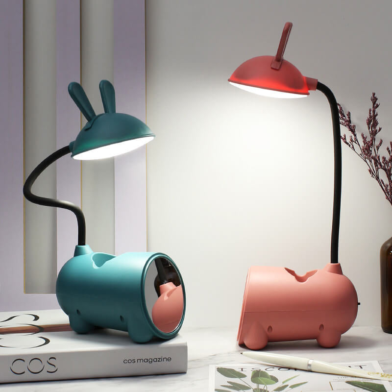 Multifunction Cute Rabbit Desk Lamp LED Touch USB Pen Holder