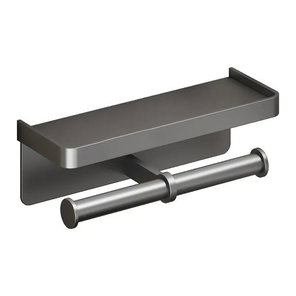 Multifunctional Toilet Paper Holder Bathroom Organizer Wall Mount Storage Shelf