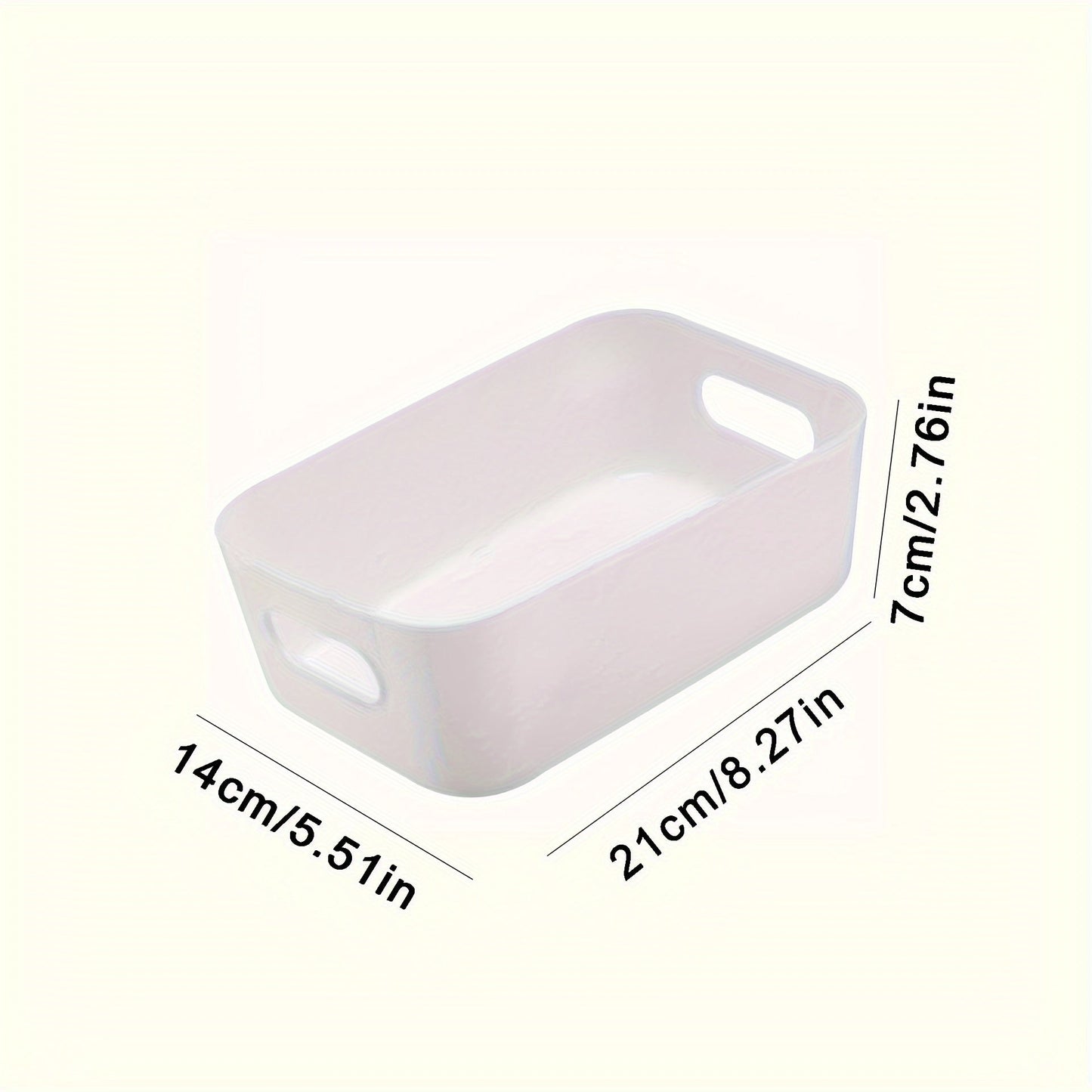 Multipurpose Storage Organizer Bins with Handles Set of 4 Plastic Home Organization Boxes