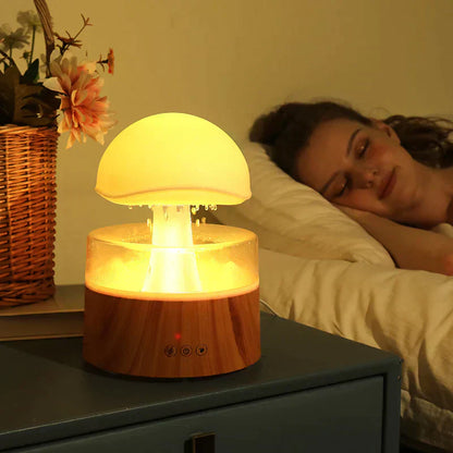 Mushroom Cloud Rain Humidifier Air Purifier Night Light