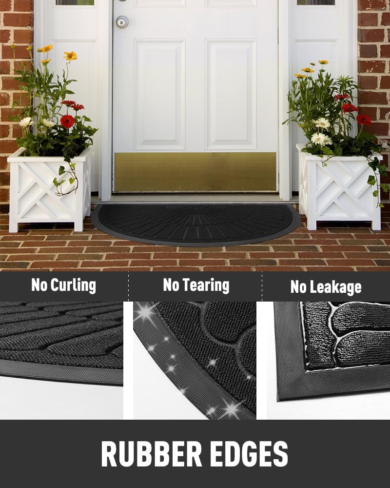 Non Slip Indoor Outdoor Door Mat Heavy Duty Dirt Trapping Entry Floor Rug