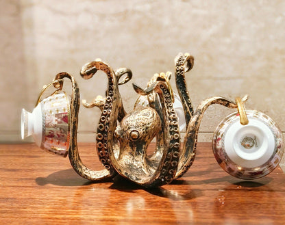 Octopus Mug Holder Resin Coffee Cup Rack Nautical Kitchen Decor Display Stand