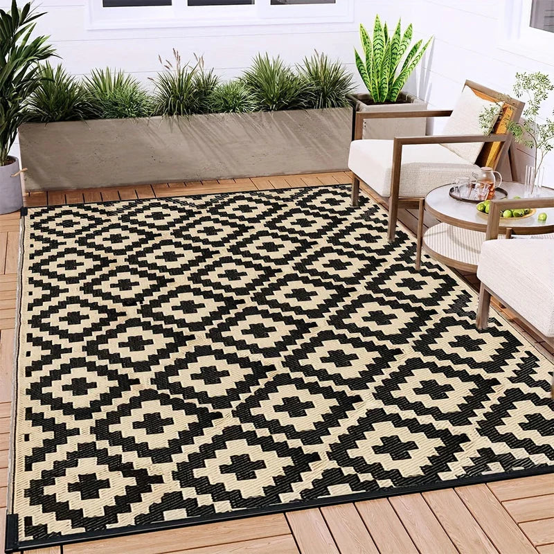 Outdoor Camping Rug Waterproof Reversible Foldable Patio Garden Mat