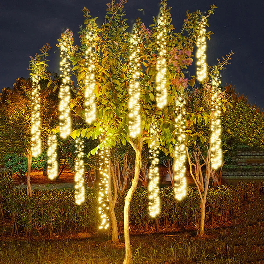 Outdoor LED Meteor Shower Lights Enchanting Decorative String Lights