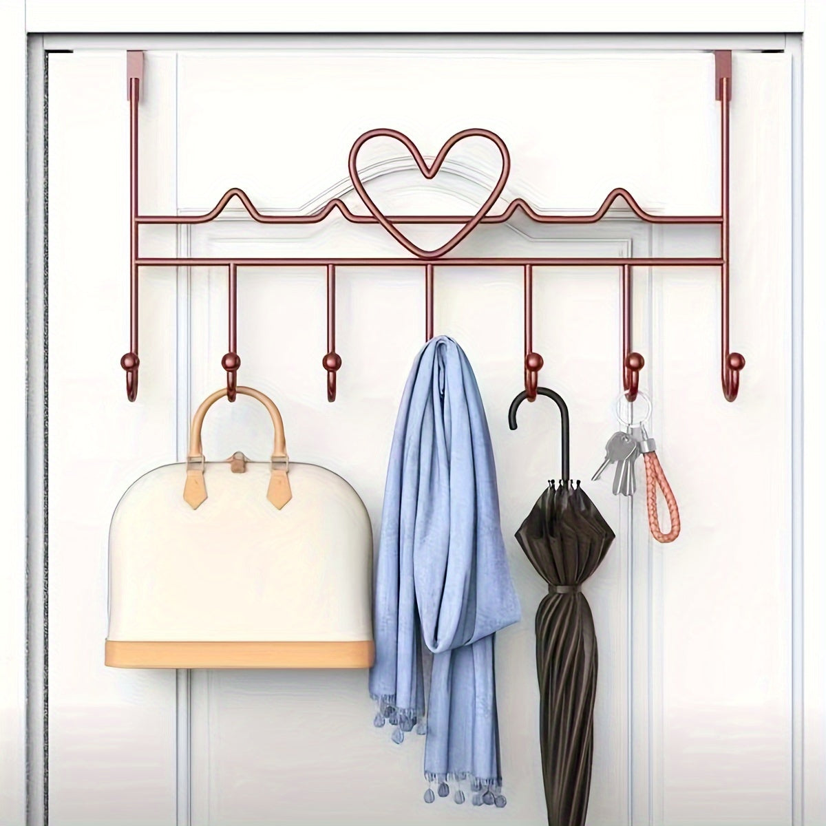 Over Door Hook Rack Modern Door Hanger Organizer for Coats Towels and Accessories