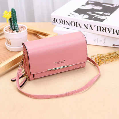 PU Vegan Leather Womens Handbag Soft Flap Design Shoulder Bag