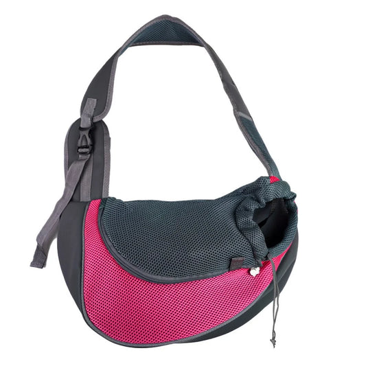 Pet Sling Carrier Bag Lightweight Secure Safety Strap Adjustable Opening Breathable